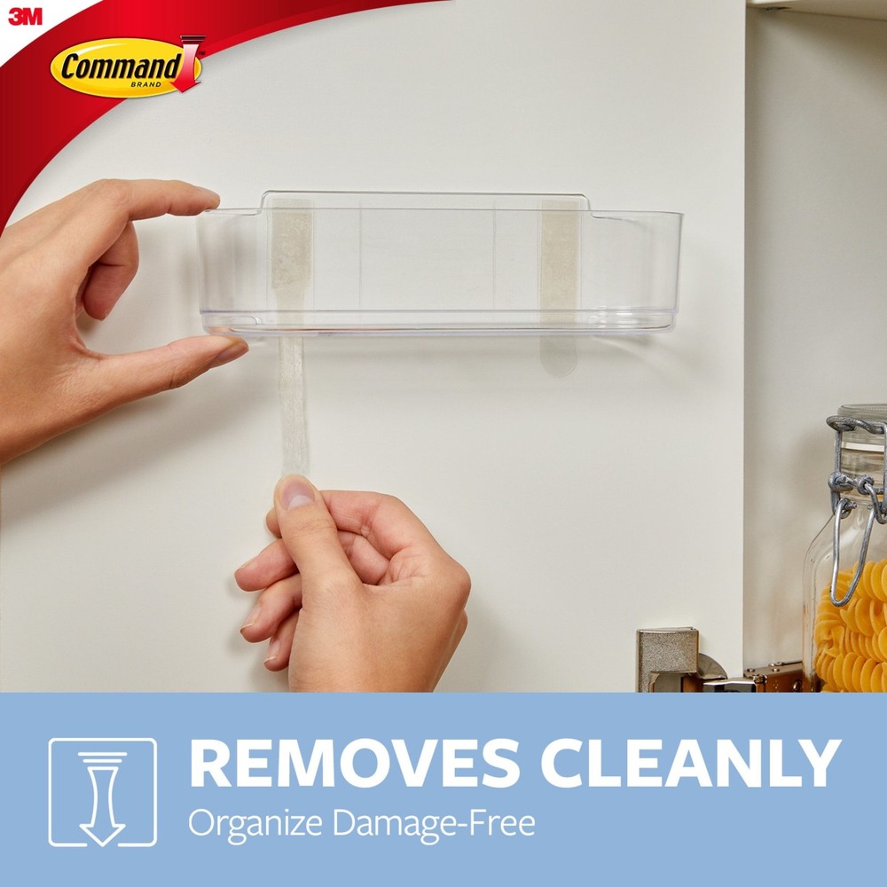 Command Caddy, Clear, Medium, 1 Caddy, Bathroom and Kitchen Organization