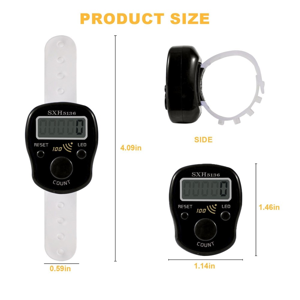 Finger Counter Click Manual Digital clicker, 3pack Stitch Tally