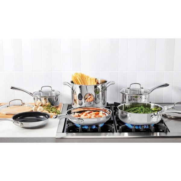 Cuisinart 10pc Classic Stainless Steel Cookware Set