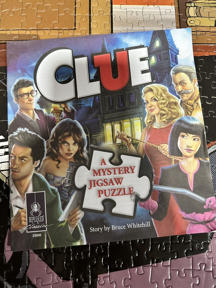 Clue Mystery Jigsaw Puzzle 1000 Piece Bepuzzled Classics Complete