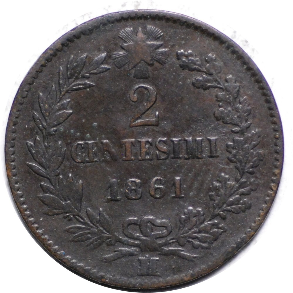 Italy 1861-M  -  2 Centesimi