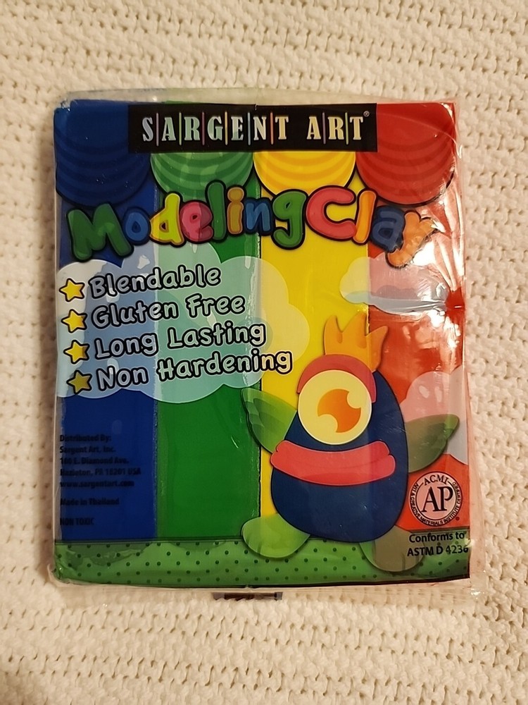 Sargent Art Modeling Clay 1lb -- Blue Green Yellow Red
