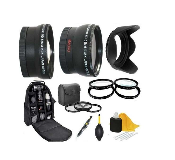 Accessory Kit (Lens Filters Backpack) For Canon EOS R100 with 18-45mm Lens
