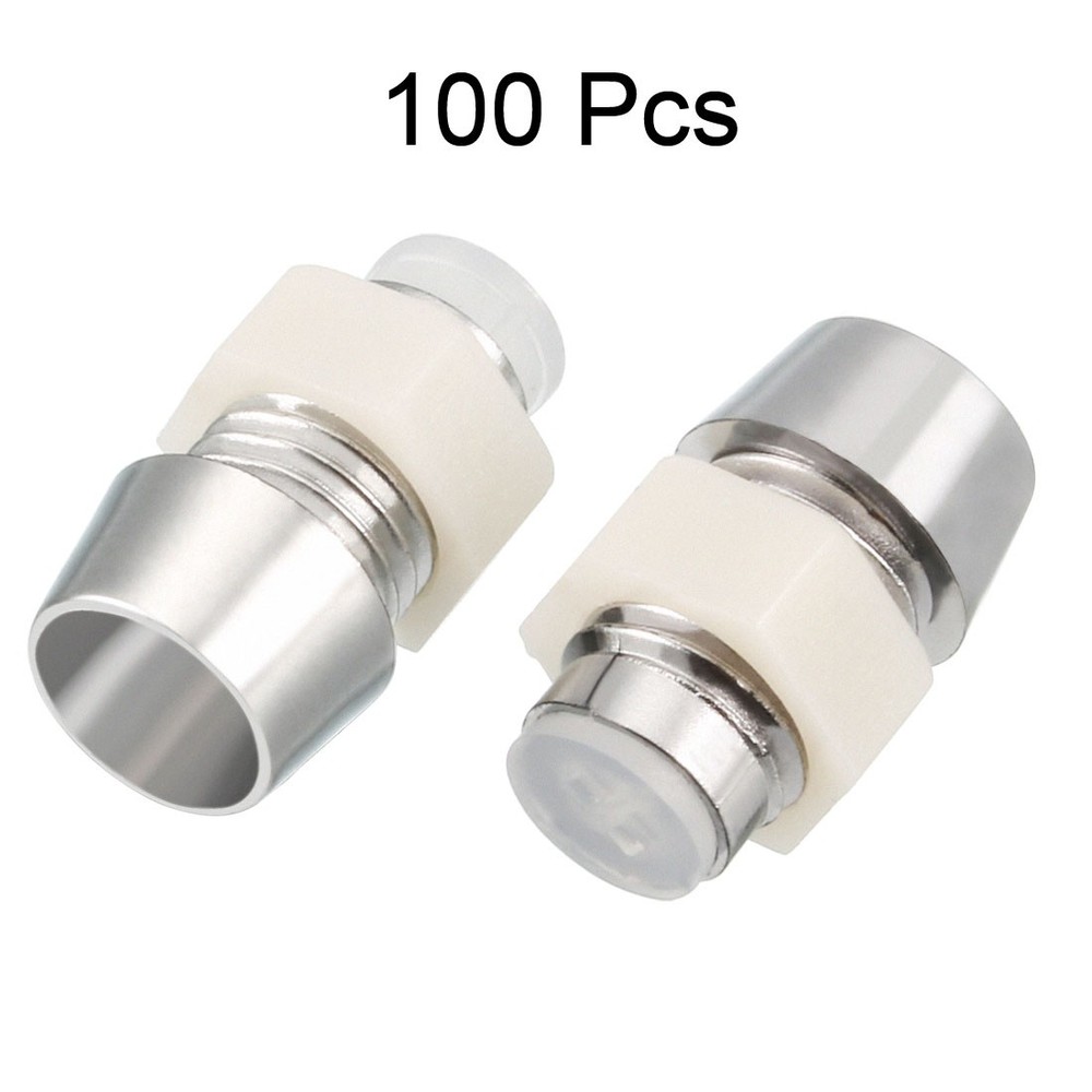 100 Pack 5mm LED Holder Light Bulb Socket Plastic Chrome Plated