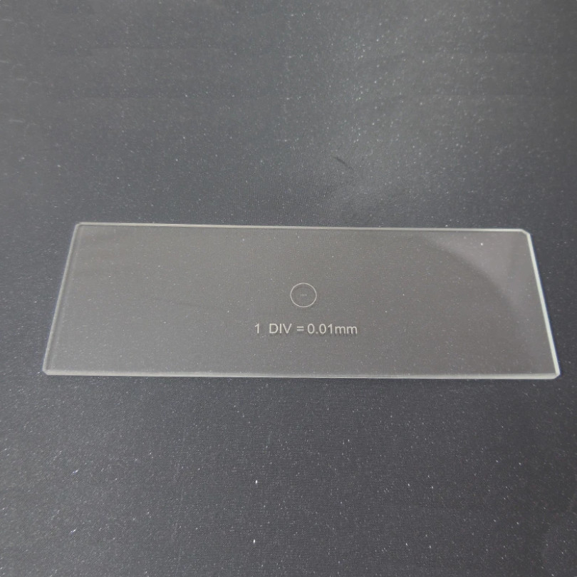 1PC Microscope Micrometer DIV 0.01mm Grid Reticle Glass Calibration Ruler