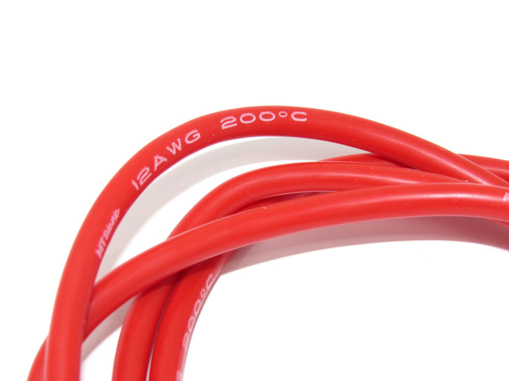 MT Racing 12awg Wire 1 Meter Red MTR1264