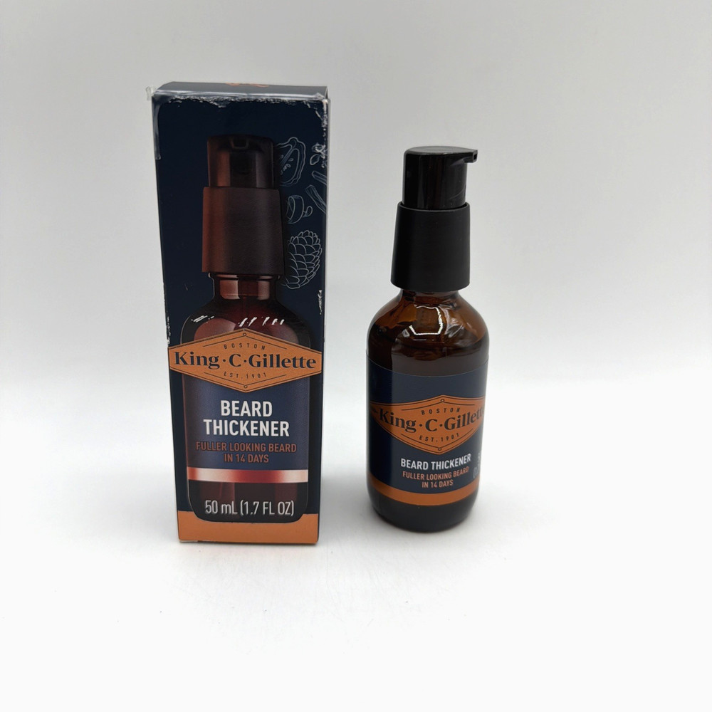 King C Gillette Beard Thickener Vitamin B complex and Caffeine 1.7 oz 1 Pack