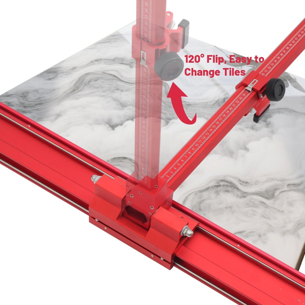 Professional Tile Cutter, Large Format Manual Cutting Tool with Adjustable F