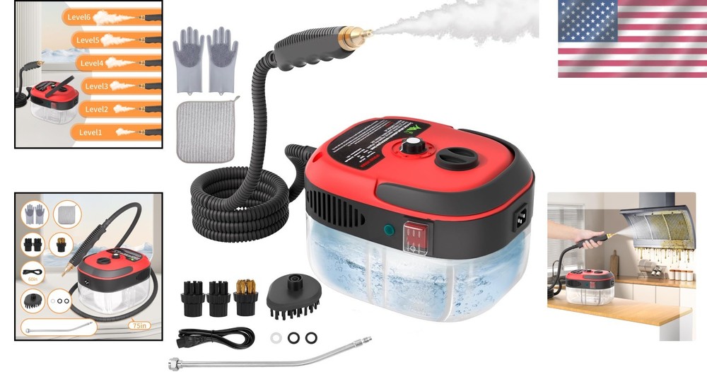 Professional-Grade Handheld Steam Cleaner - 2500W High Pressure, Compact Design