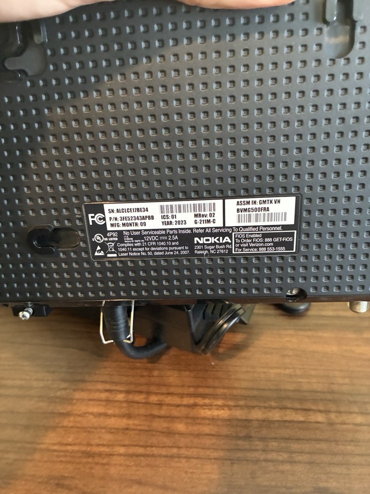 Verizon Modem Router Nokia Model with Cords Tested and Working