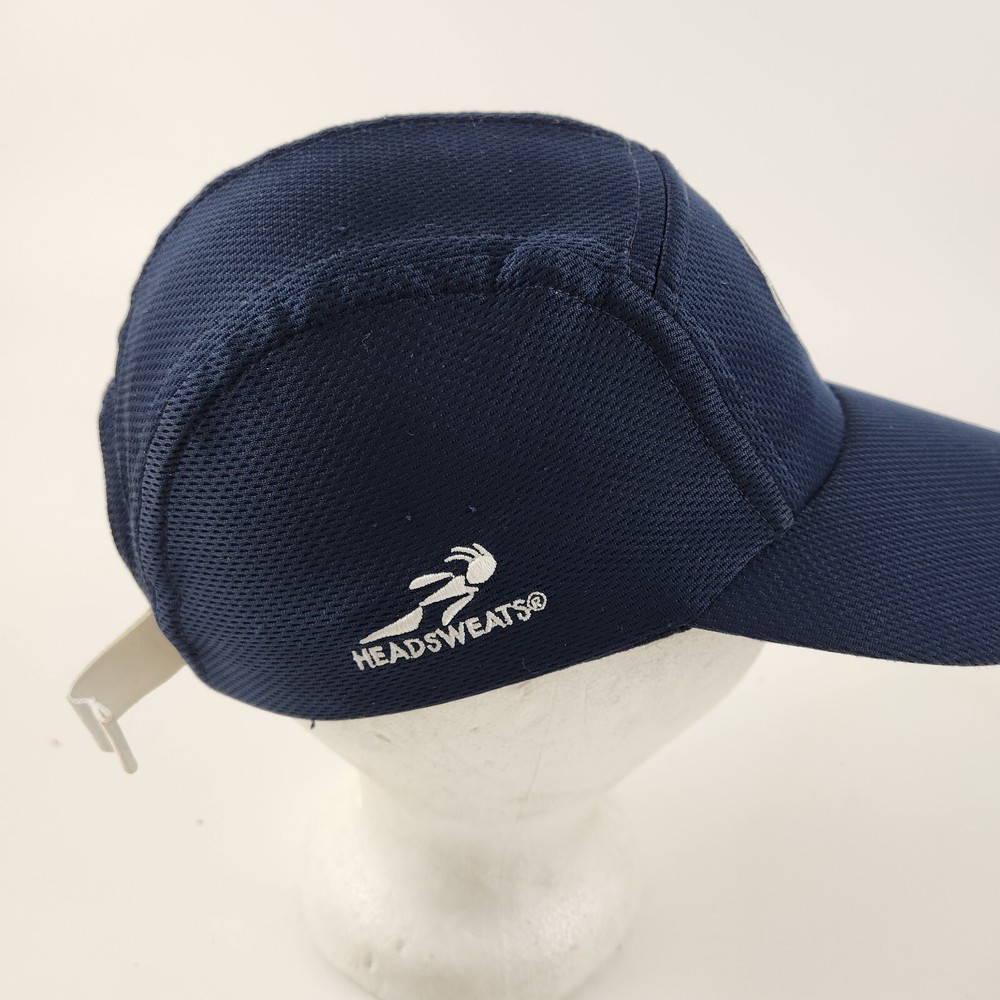 Headsweats Colorado Hat 5 Panel Blue Cap Adjustable Strap Running Biking