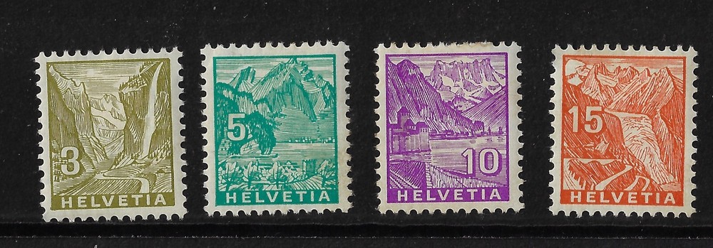 Switz. Scott 219-225 set complete MHR. CV $124		(a1379