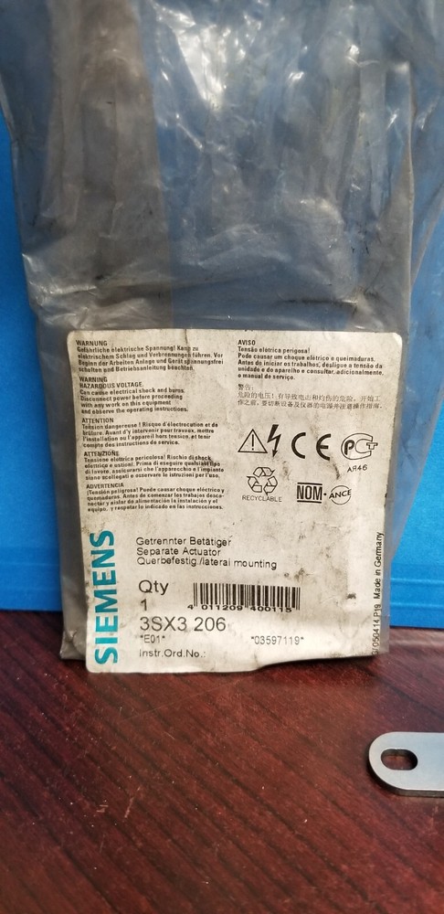 SIEMENS ACTUATOR 3SX3 206