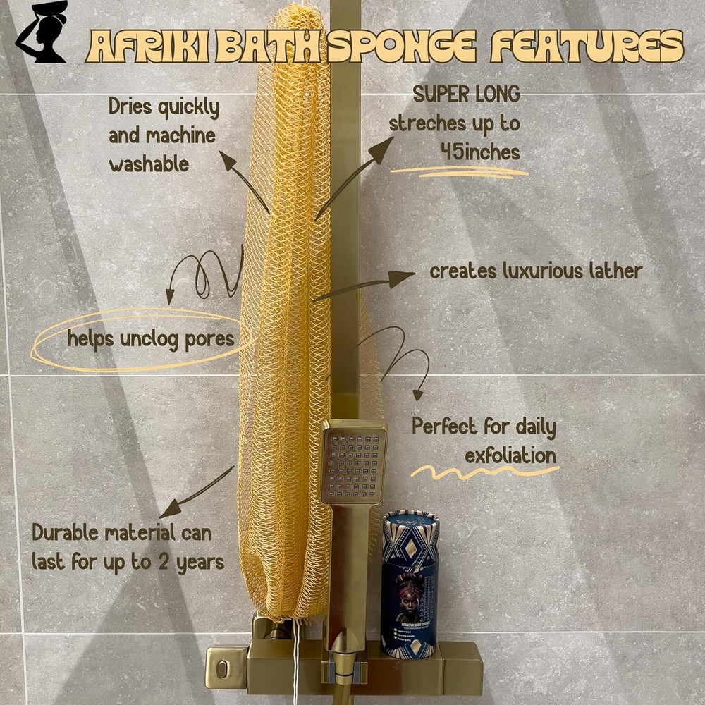 African Net Sponge, Authentic African Exfoliating Sponge, Black Owned, Back Scru