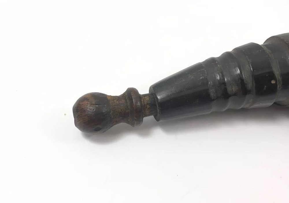 Vintage Black Powder Horn Flask Muzzle Loader For Rifles 1987-MX