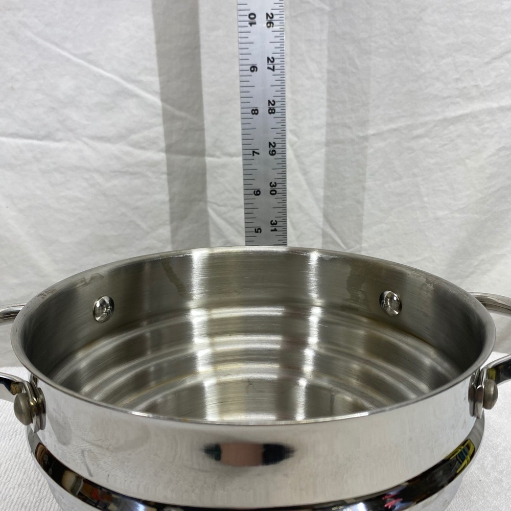 Universal Stainless Steel Steamer Basket Insert Tiered Pot Accessory Silver 9in