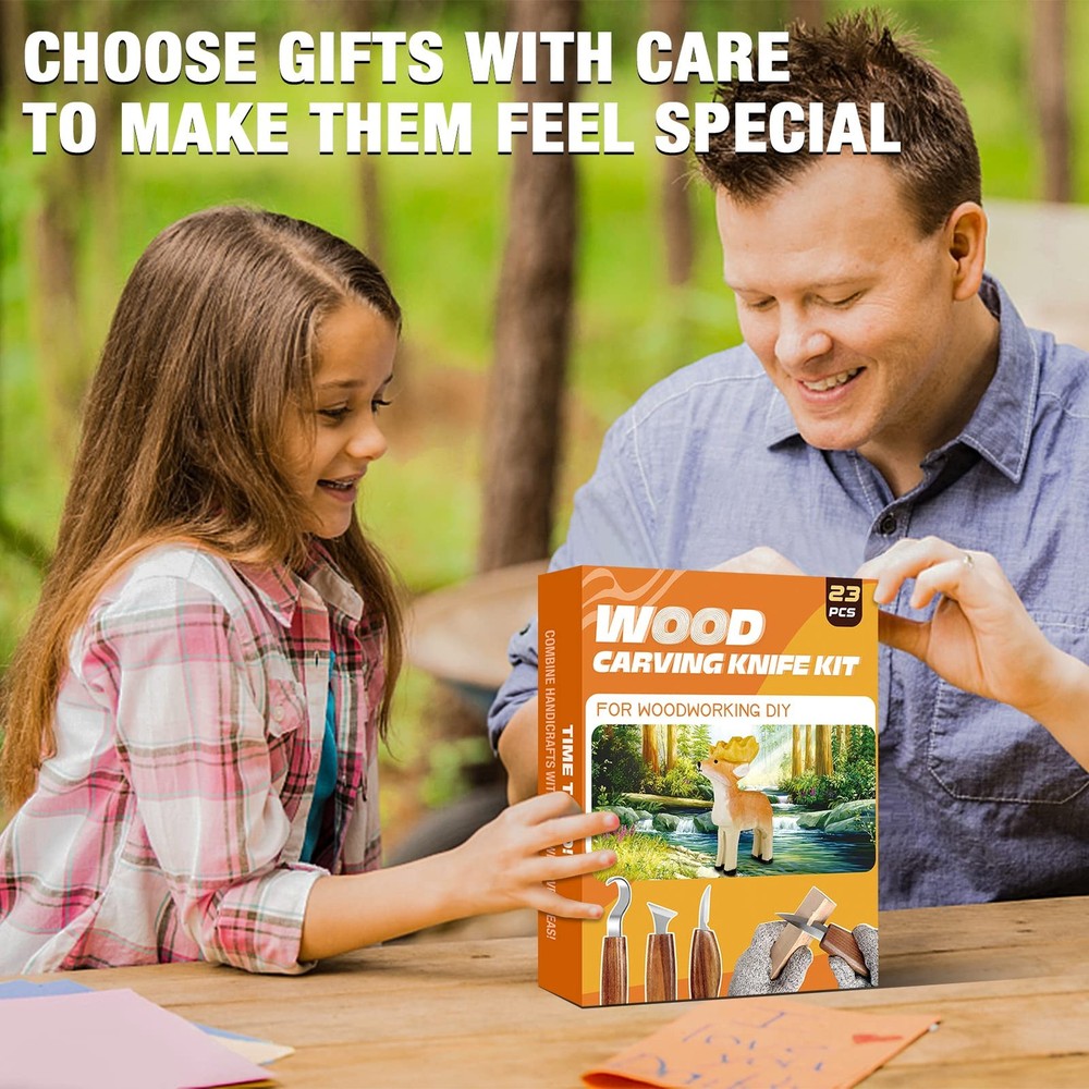 Wood Carving Kit, 23pcs Tools with 4 Set 4,