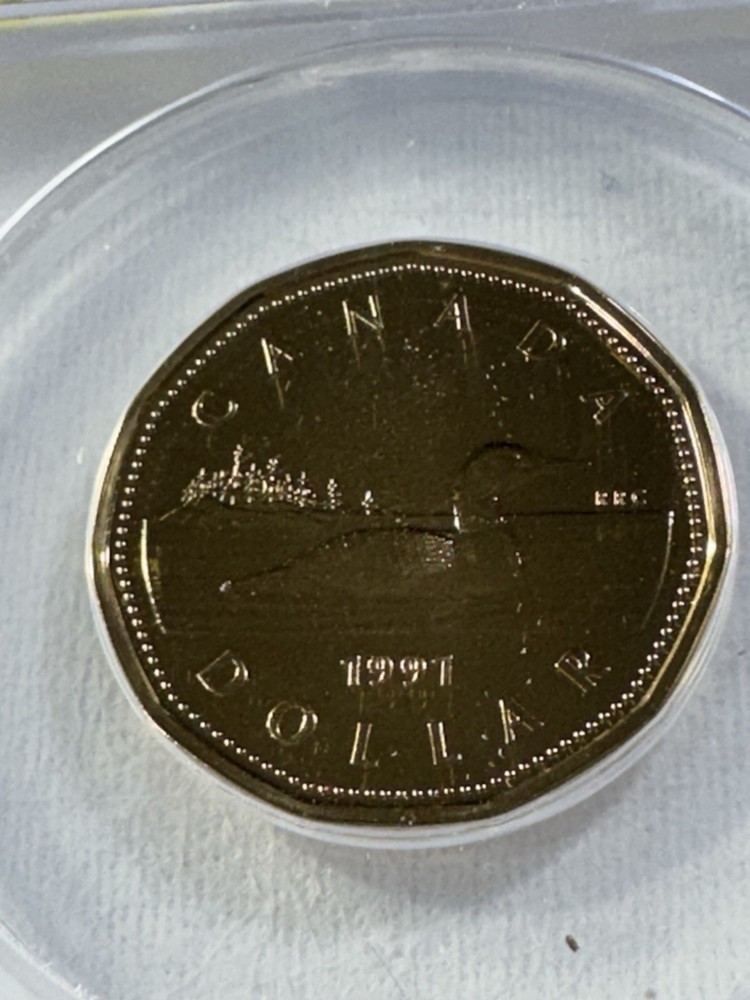 1991 Canada 1 Dollar Loonie Proof Like Graded MS 66 by ANACS