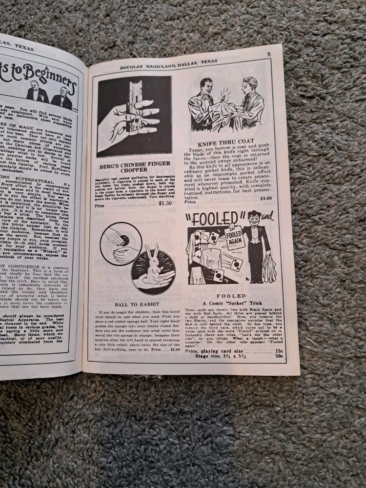 500 Tricks Douglas Magicland 1957 Magic Catalog