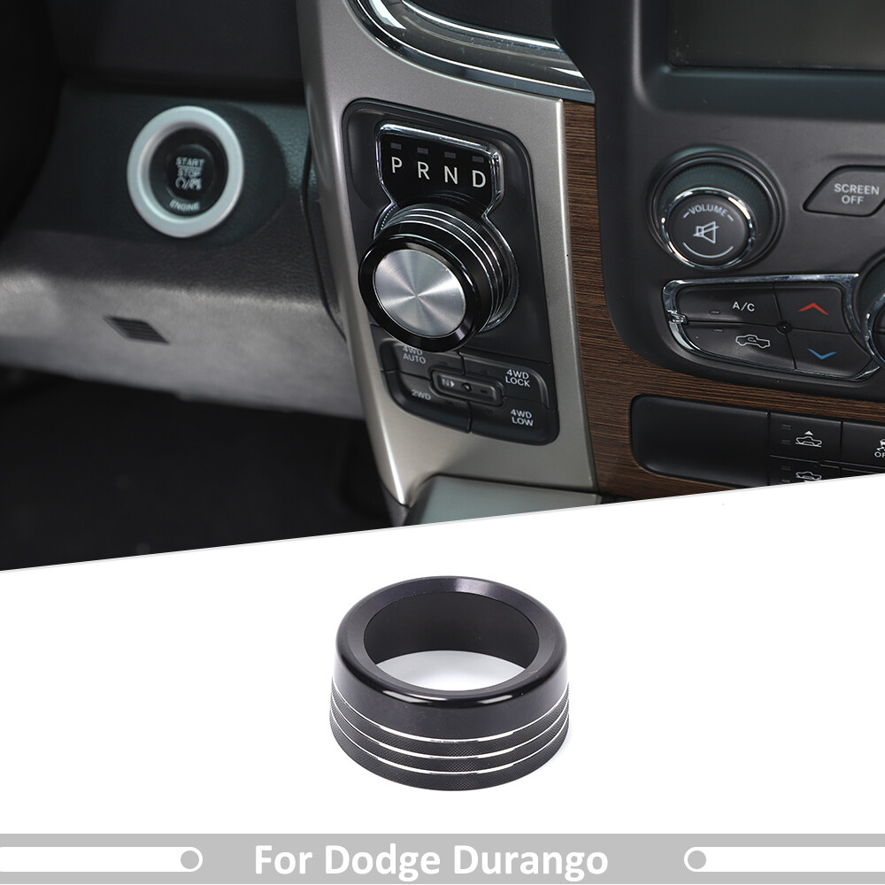Black Gear Shift Adjust Control Switch Knob Cover Ring for Dodge Ram Durango 13+
