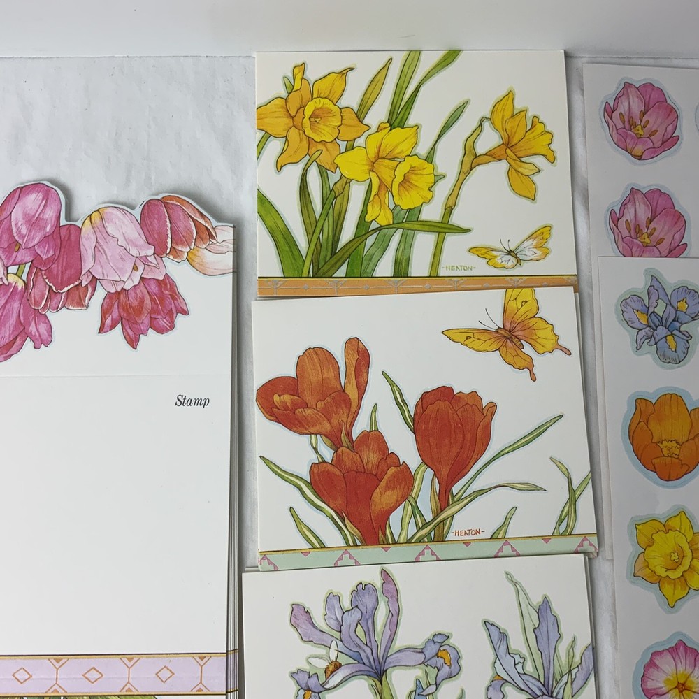 Current “Spring Spirit” 1981 Stationery Set - Fold A Notes & Note Cards….