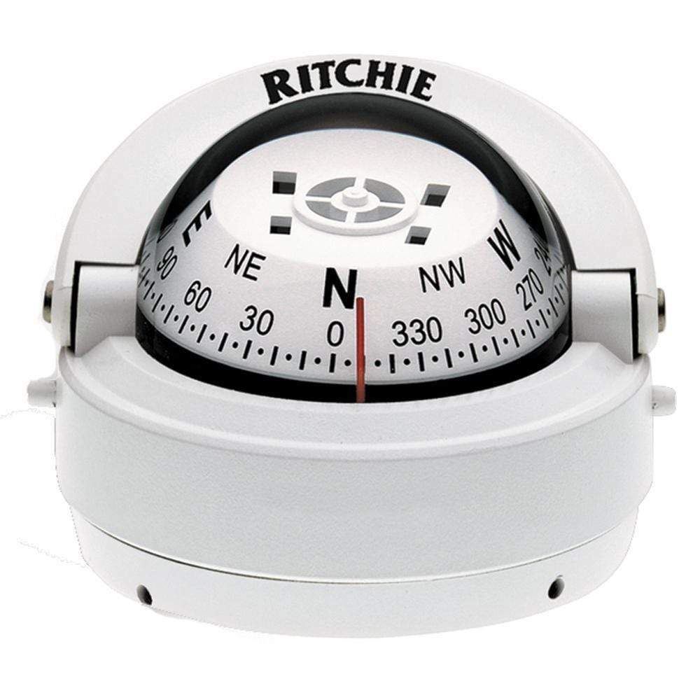 Ritchie Explorer Surface-Mount Compass White #S-53W