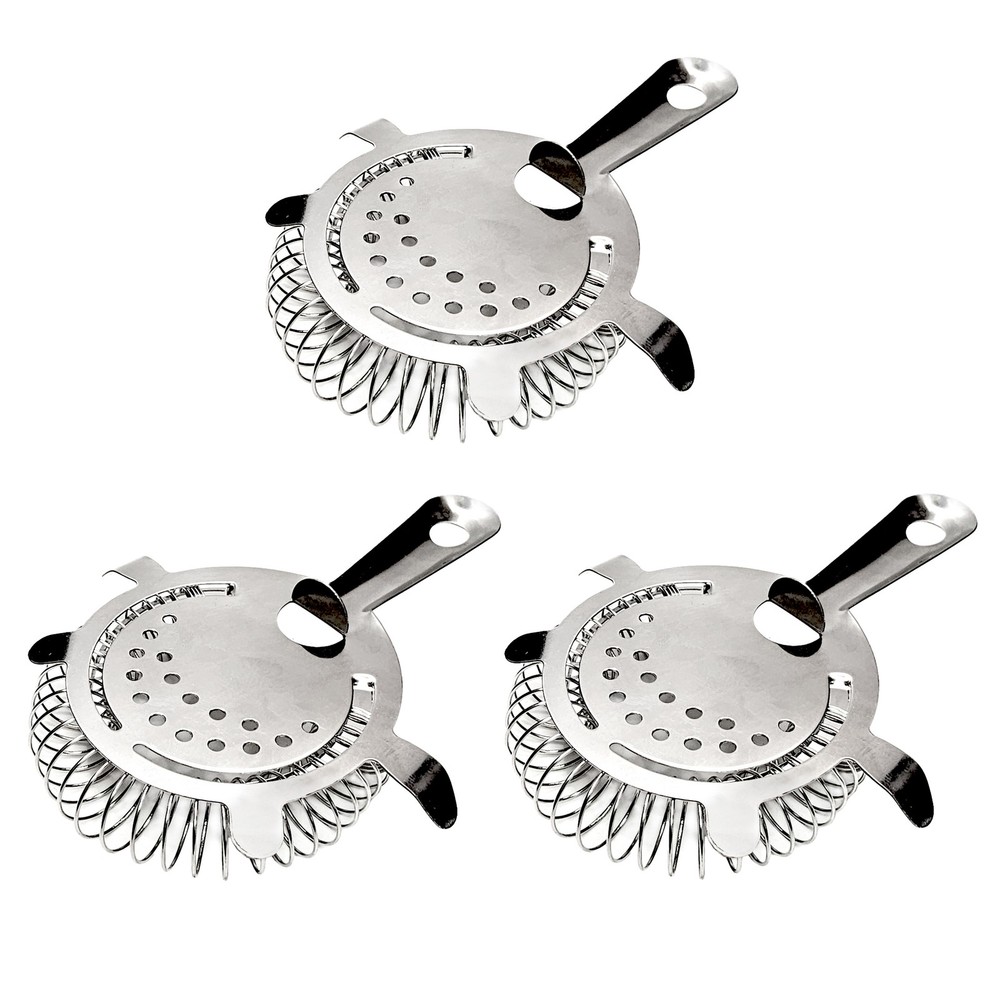 Home Brew Ohio Stainless Steel Bar Strainer 3 Pack