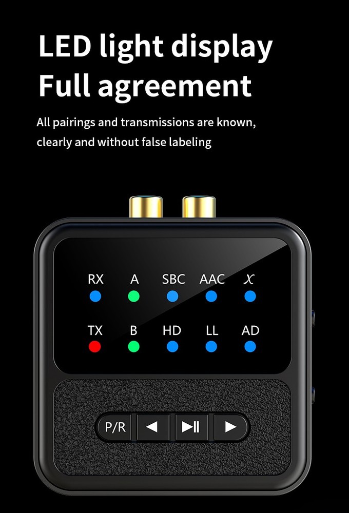 Bluetooth-Compatible 5.4 Audio Adapter APTX Receiver And Transmitter 2-In-1