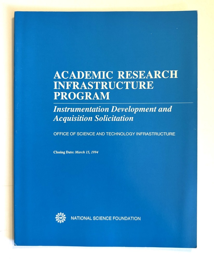 Academic Research Infrastructure Program Booklet From NSF