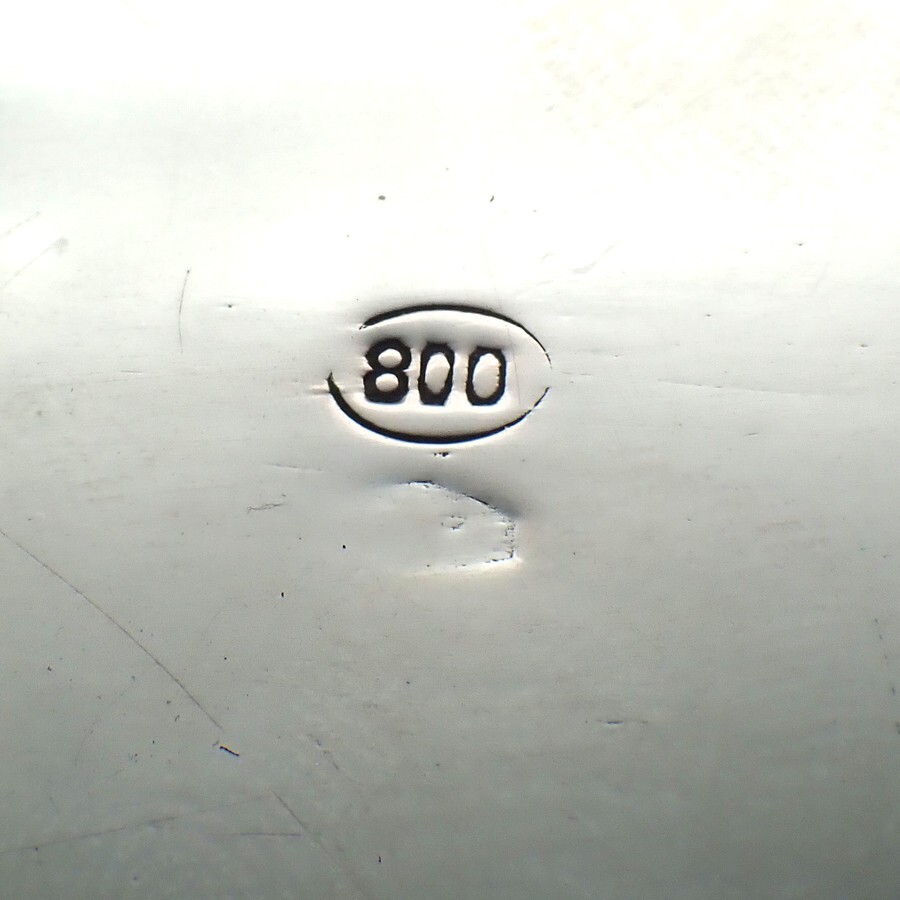 Ornate Oval Box 800 Silver Italy