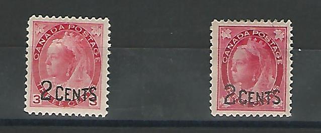 Canada, Postage Stamp, #87-88 Mint Hinged, 1899, JFZ