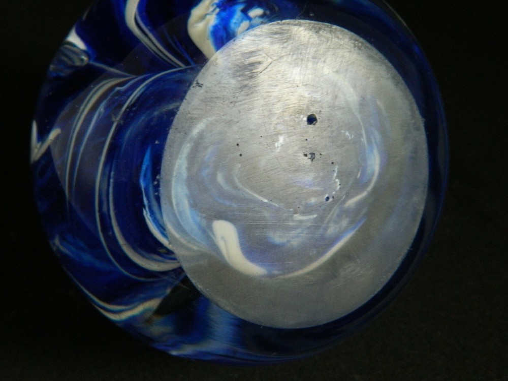 Blue White Swirl Paperweight