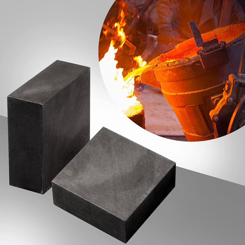 2 Packs Graphite Ingot Block 99.9% High Purity EDM Graphite Plate Blank Milling