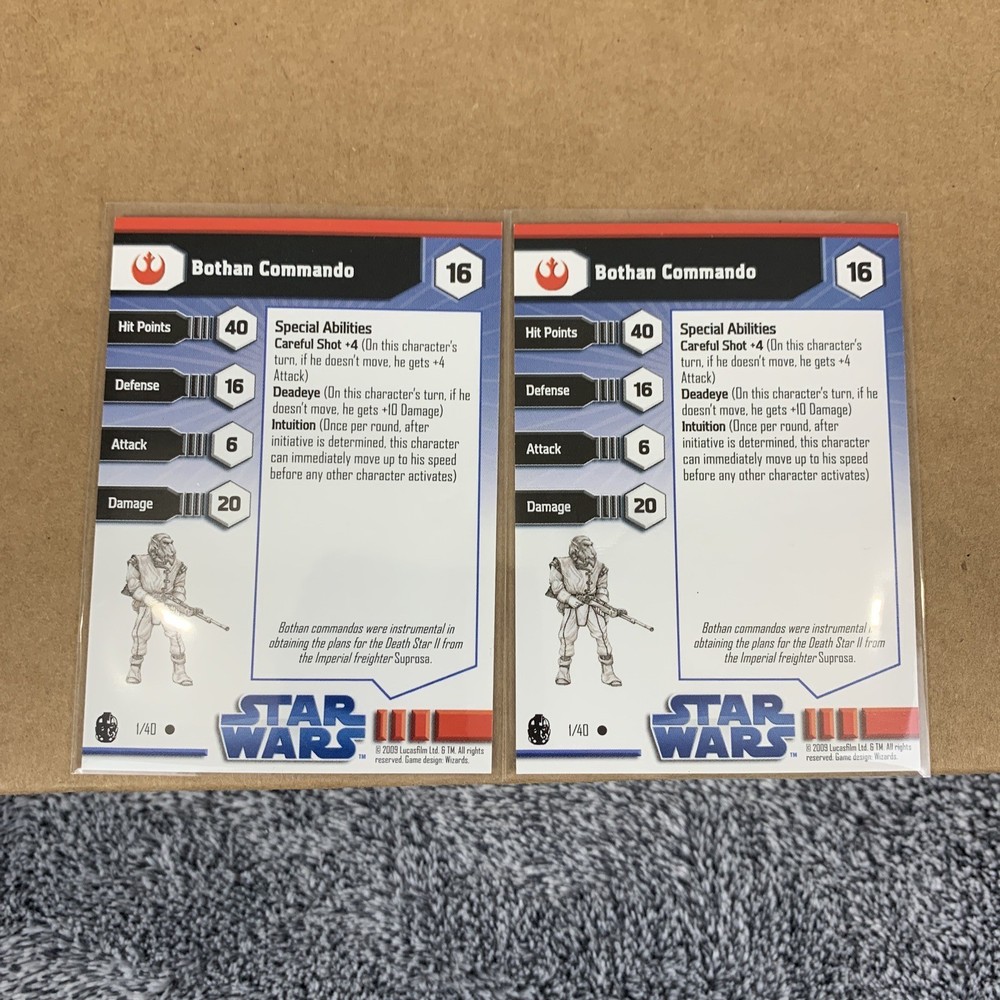 WOTC Star Wars Miniatures - Rebels: Commandos, Scout, Juno Eclipse, Trooper