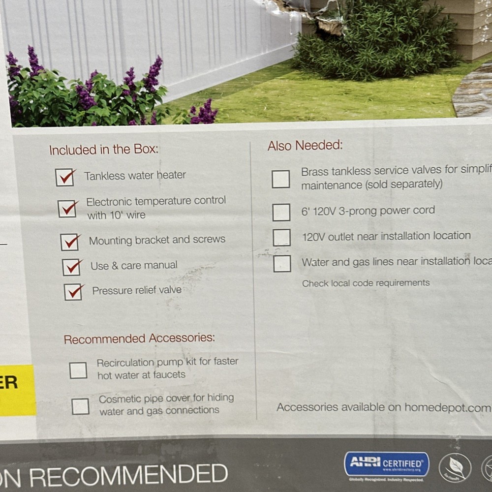 Rheem SMART Outdoor Tankless Water Heater Natural Gas 8.4 GPM ECO180XELN-3