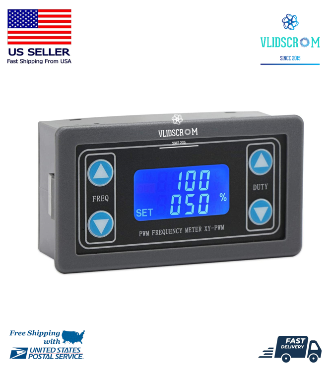 PWM Pulse Frequency Duty Cycle Square Wave GL Signal Generator Module Adjustable