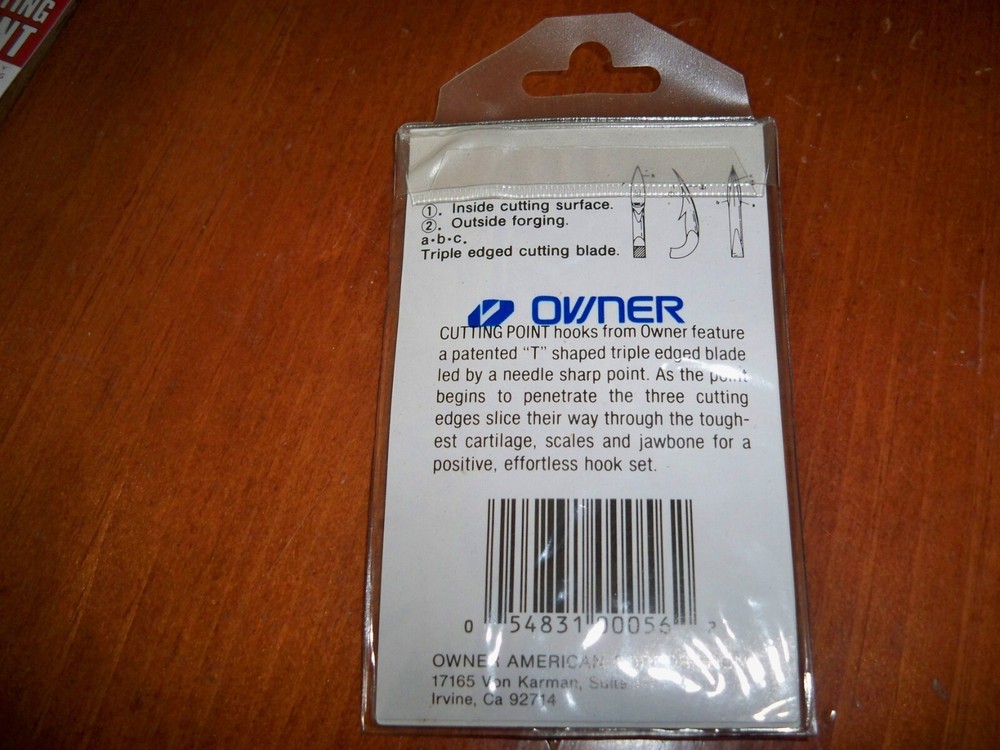 OWNER OFFSET SHANK WORM HOOKS - SIZE 3/0 - 6 PACKS TOTAL !!!