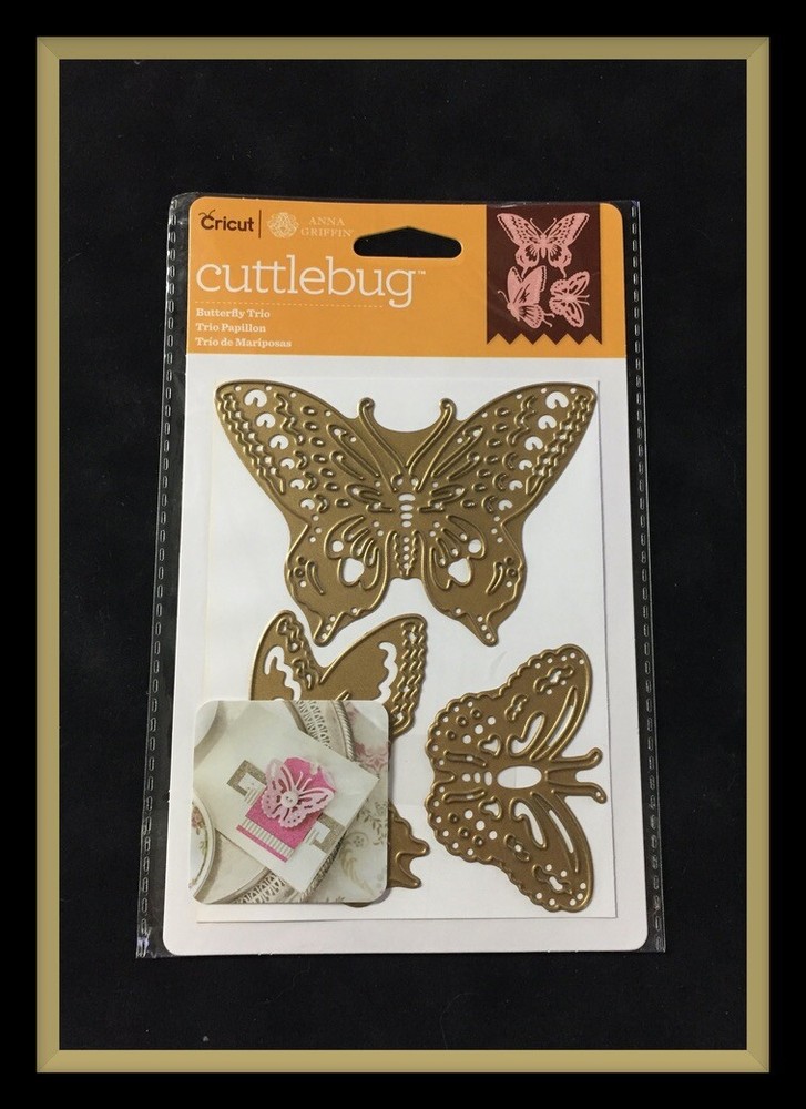Anna Griffin / Cuttlebug BUTTERFLY TRIO Cut & Emboss DIE SET ***NEW***