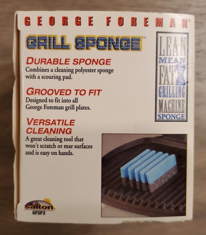 George Foreman Lean Mean Fat Reducing Grilling Machine Cleaning Sponges