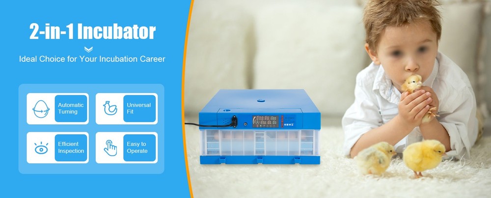 48 Eggs Incubator Automatic Digital Chicken Egg Hatcher Temperature Control