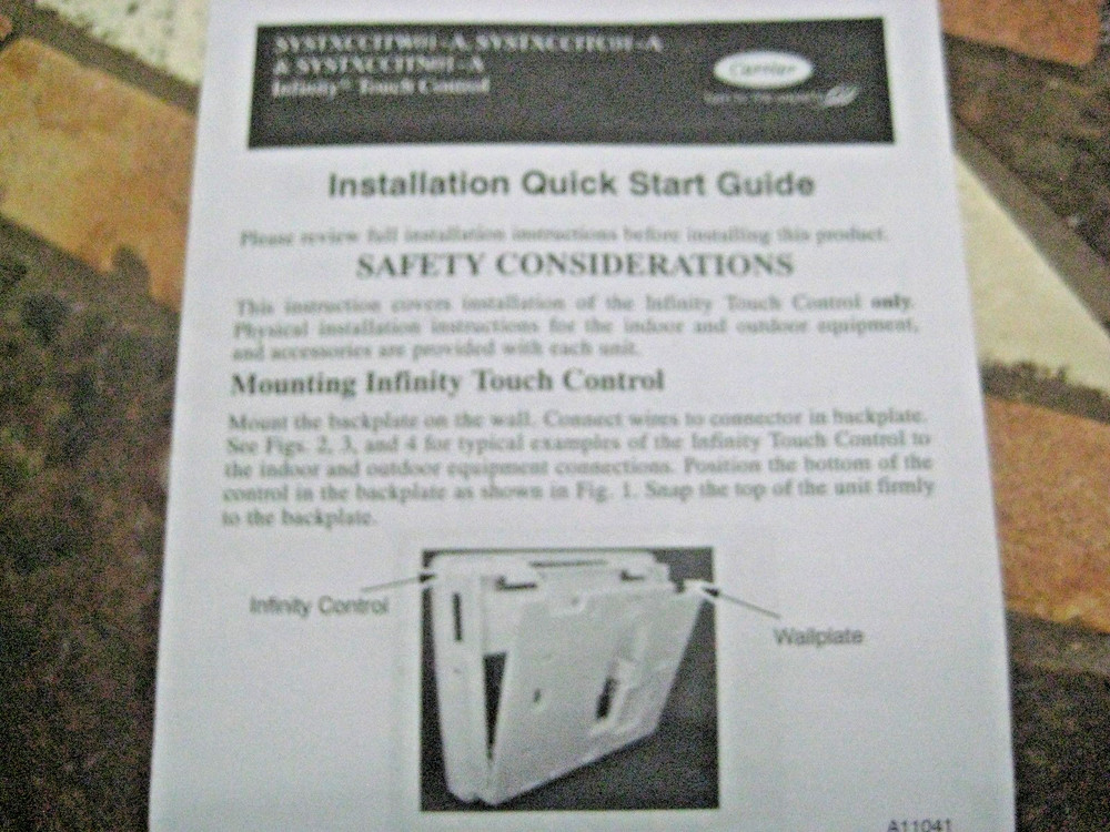 Carrier SYSTXCCITN01-A Version 10 Infinity Touch Programmable Thermostat NICE