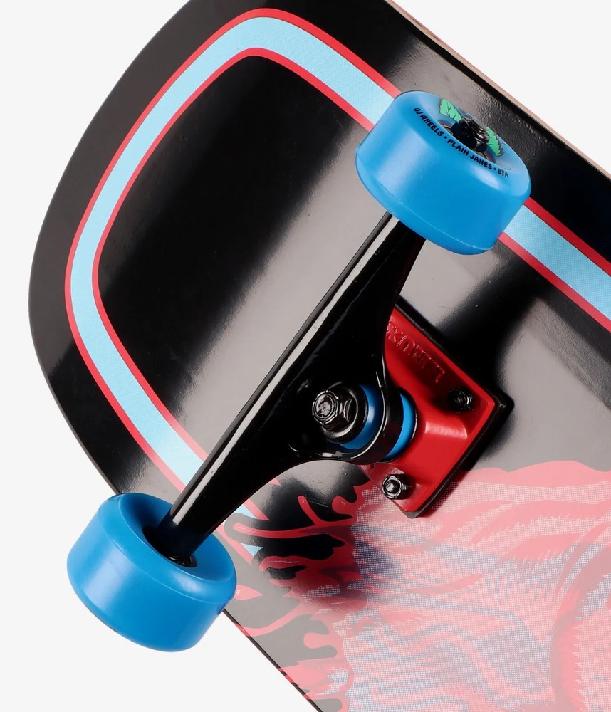 SANTA CRUZ 9.51"X32.3" Decoder Hand black blue red CRUISER Complete SKATEBOARD
