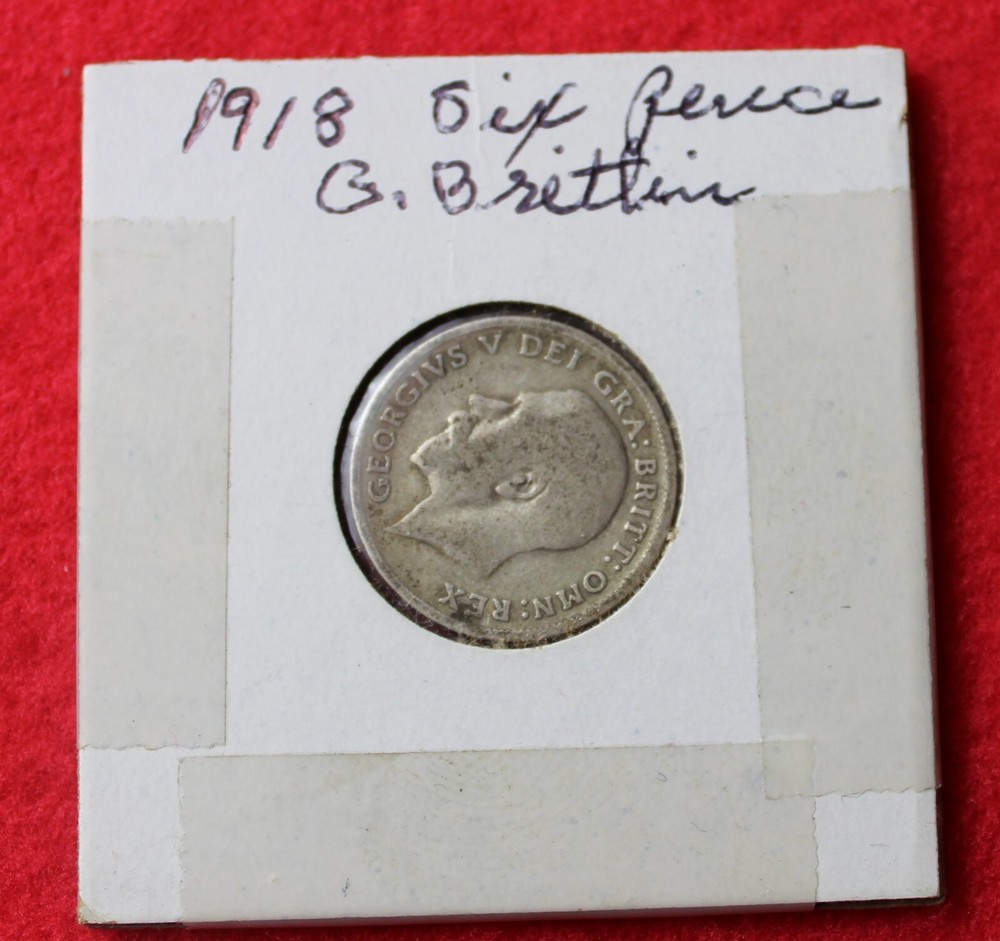 1918 Great Britain Sixpence Silver Coin 6 pence