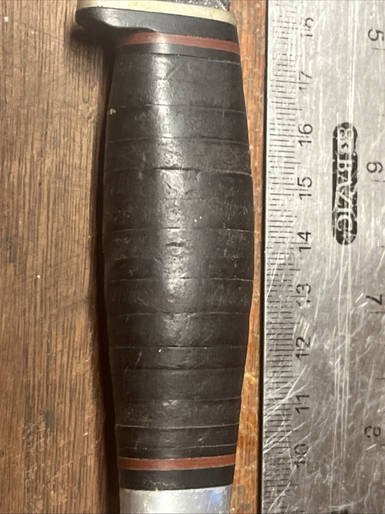 Case,9” Fixed Blade Hunting Knife Leather Handle No Sheathe