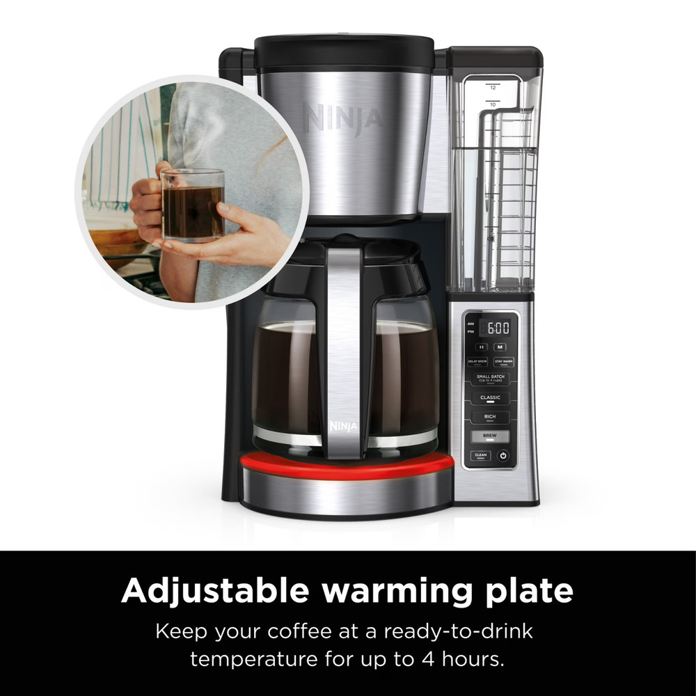 Ninja 12-Cup Programmable Coffee Brewer, 2 Brew Styles, Adjustable Warm Plate