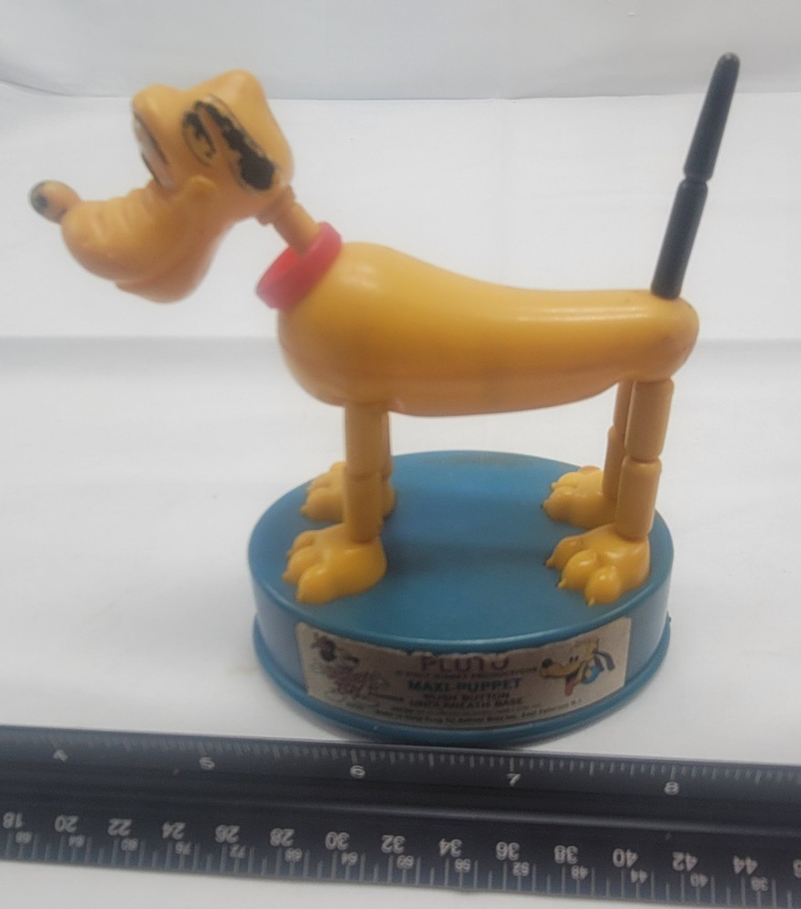 Vintage 1975 Pluto Maxi Push Up Puppet Disney