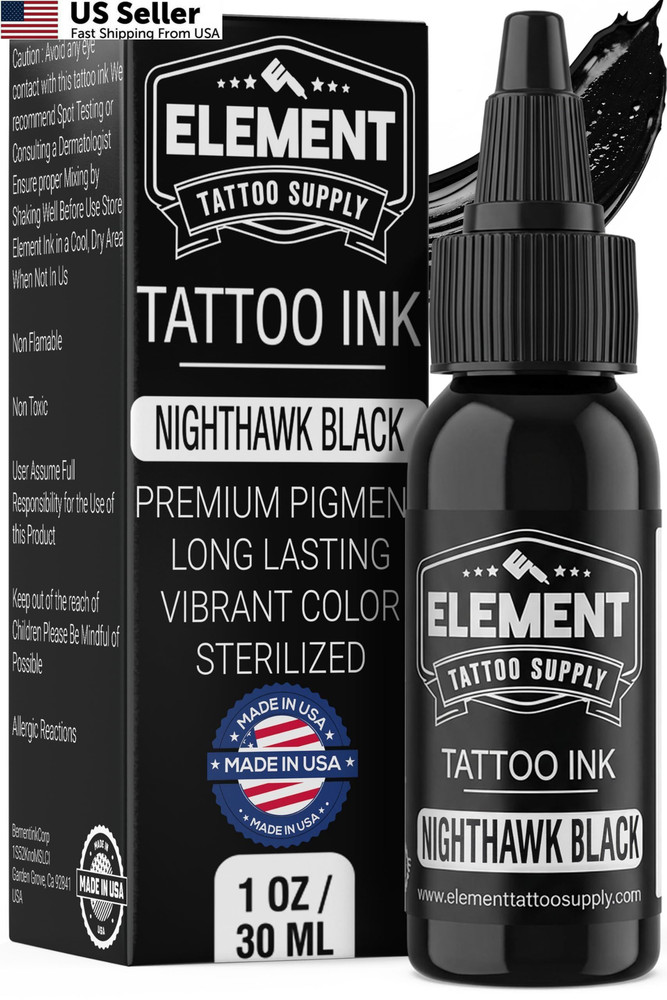 Element Tattoo Supply Nighthawk Black Ink 1oz | 1oz,