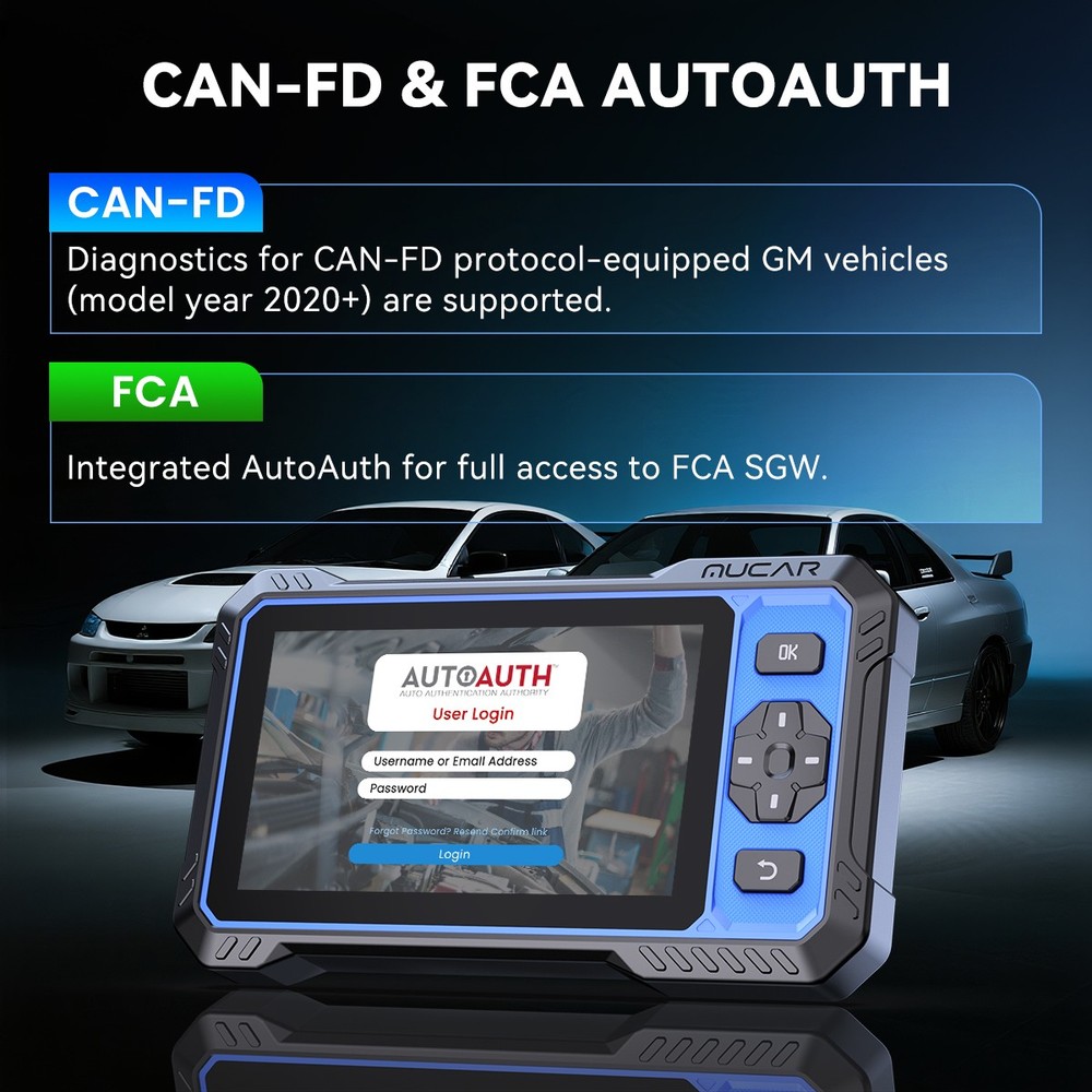 MUCAR 682 OBD2 Diagnostic Bidirectional All System 20 Services + Extension cable