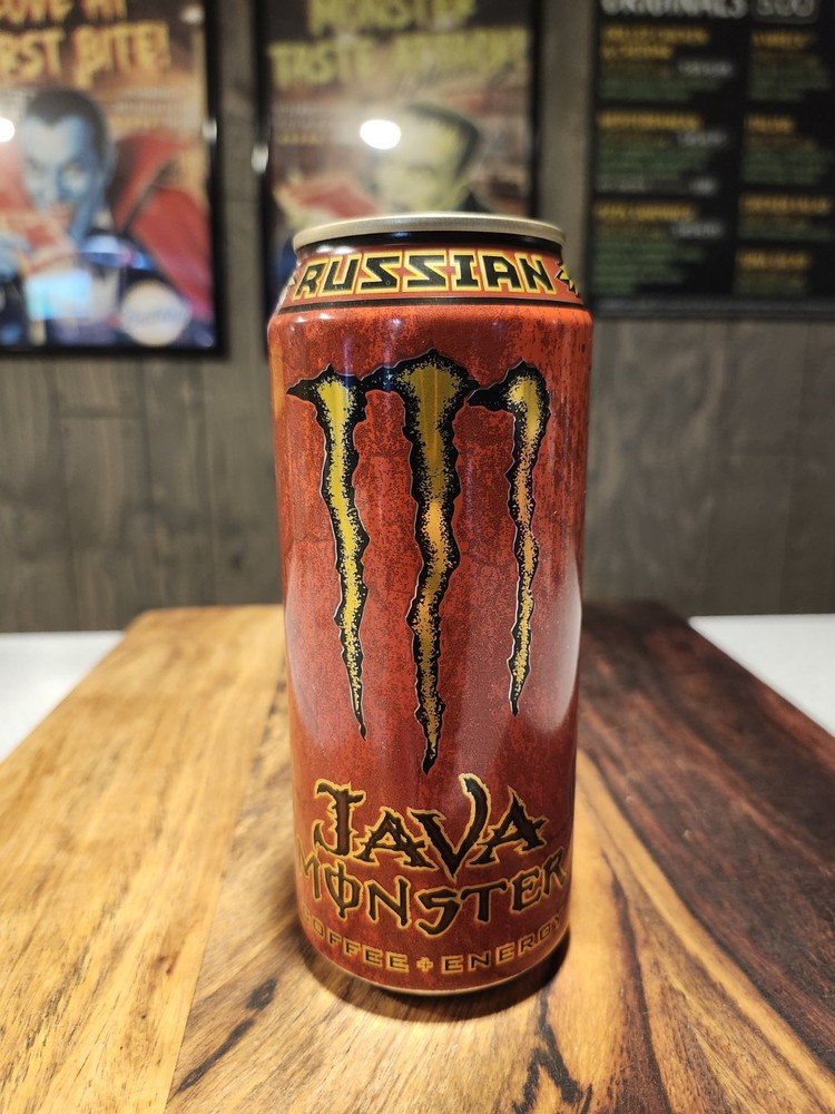 Monster Energy Java Russian - Super Rare - Full Can - Great - Collectable
