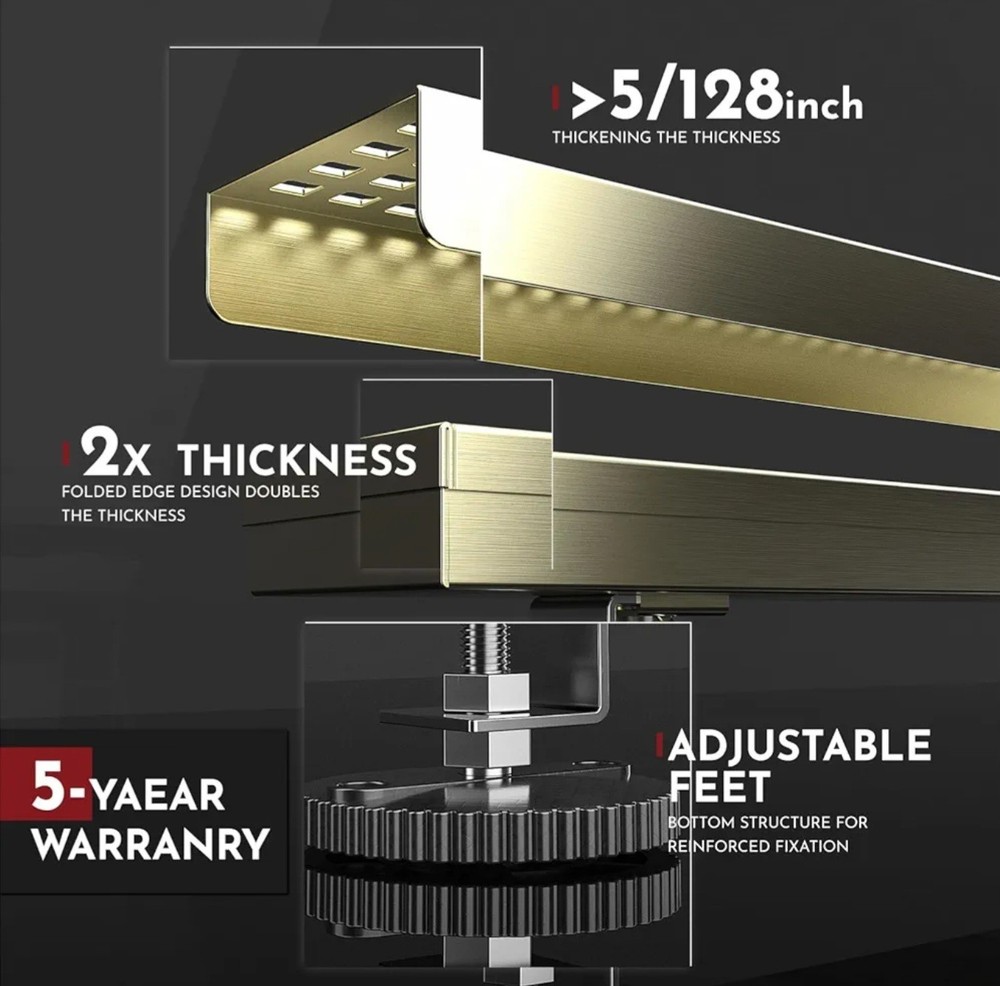 WEBANG 12 Inch Linear Shower Drain Rectangular Floor Drain with Accessories Kit